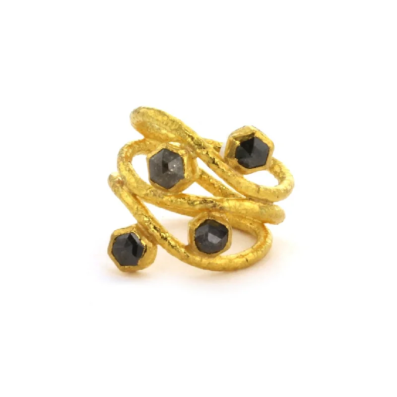 affordable women’s jewelry for everyday wear -24K 2.50 ctw Black Diamond Ring | M10260556