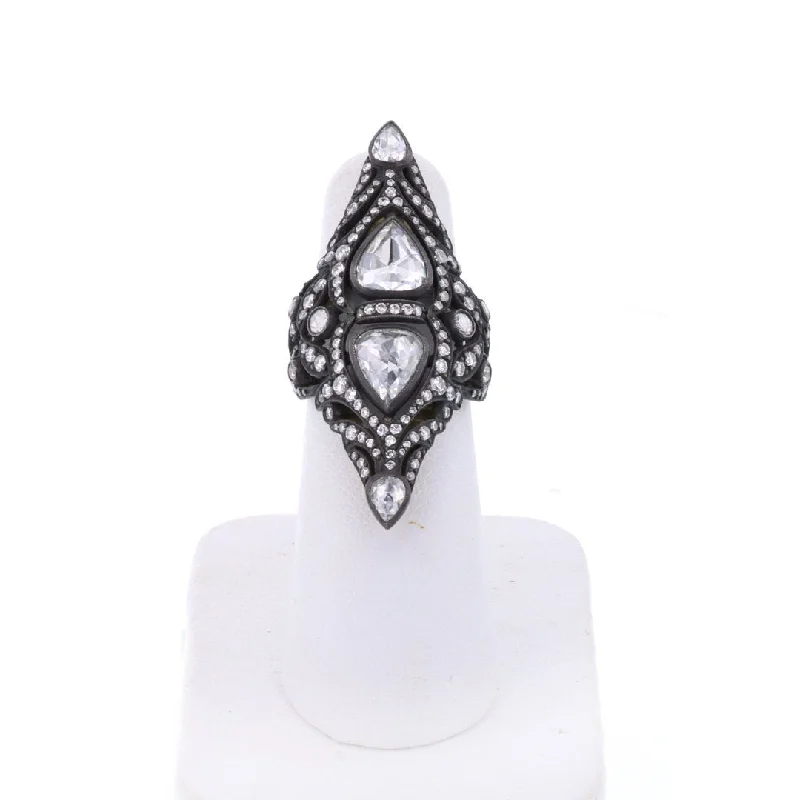 affordable women’s sterling silver rings for casual wear -3.65 ctw Diamond Ring