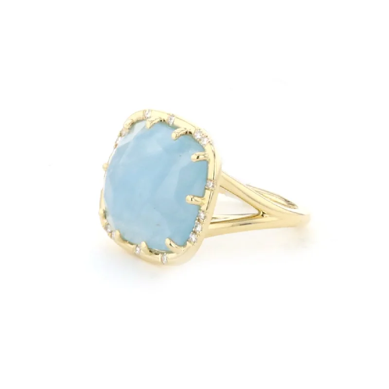 women’s statement earrings for bold fashion -Aquamarine & Diamond Ring | 10271200