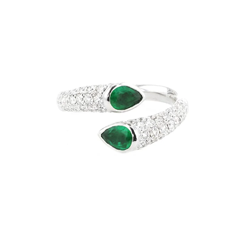 best women’s jewelry for bridesmaids gifts -Emerald & Diamond Ring