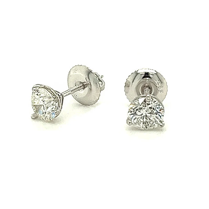 women’s luxury watches for formal events -14k White Gold Diamond Stud Earrings, 1.00 Carats Total Weight