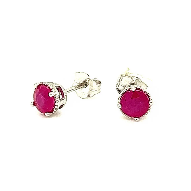 chic women’s jewelry for adding elegance to outfits -Ruby Stud Earrings