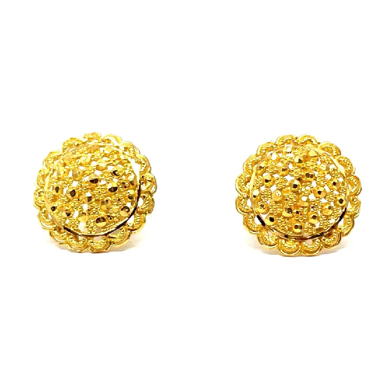 stylish women’s earrings for a statement look -22k Gold Earrings Studs