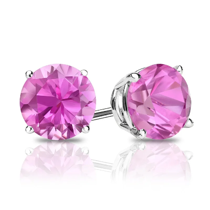 best women’s watches for gift-giving -Auriya 14k Gold 1/2ctw Pink Sapphire Gemstone Stud Earrings