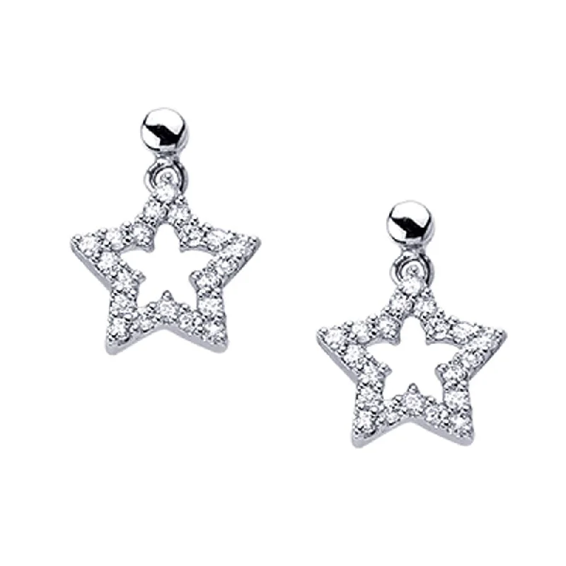 women’s birthstone jewelry for personalized gifts -Auriya 14k White Gold 1/4ct TDW Diamond Star Stud Earrings