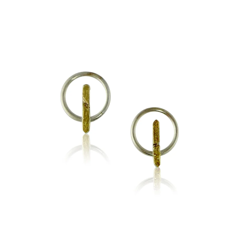 women’s sterling silver jewelry for chic style -Stalactite Circle Stud Earring