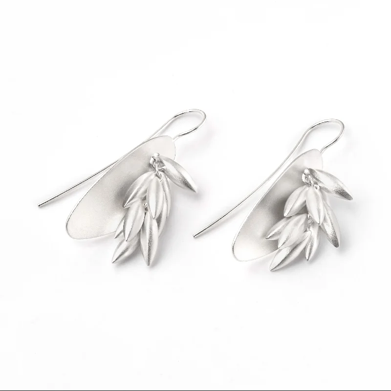 women’s silver jewelry for casual outfits -Wheat Disc Earrings