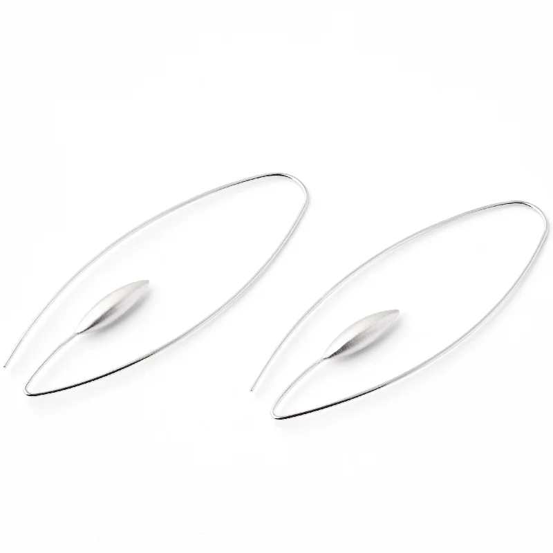 women’s trendy jewelry sets for summer -Sterling Silver Wheat Earrings