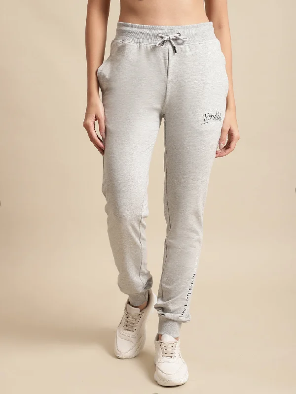 affordable women’s casual tops for daily wear -Women's Casual  Grey Melange Full length Mid rise Jogger Pants