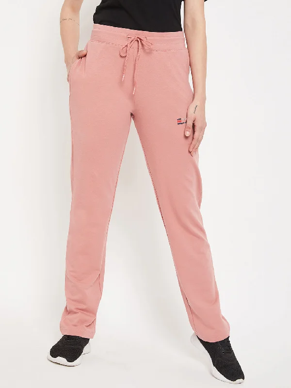 women’s fashionable outfits for summer 2025 -Women's Casual  Coral Full length Mid rise Track Pants