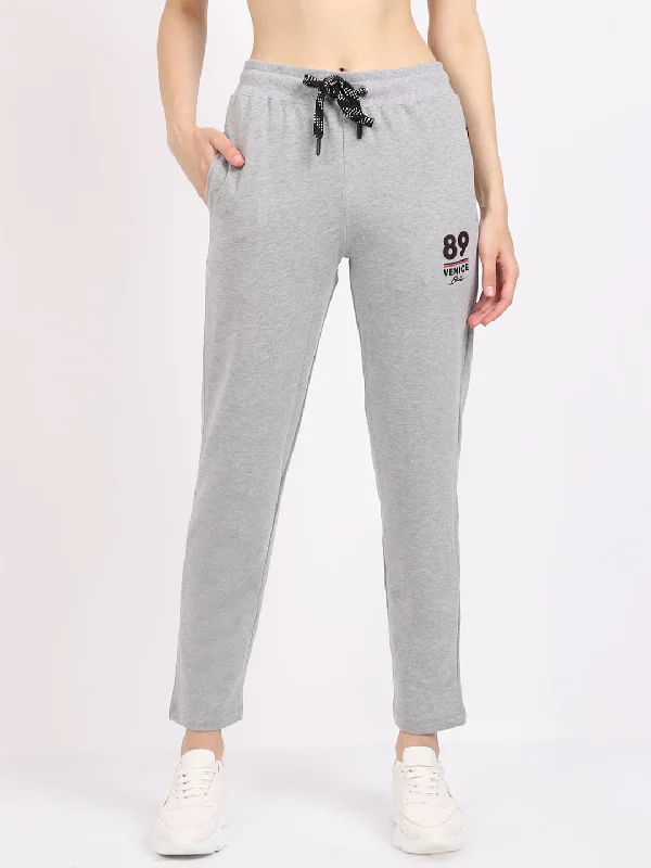 comfortable women’s sweaters for winter fashion -Women's Casual  Grey Melange Full length Mid rise Track Pants