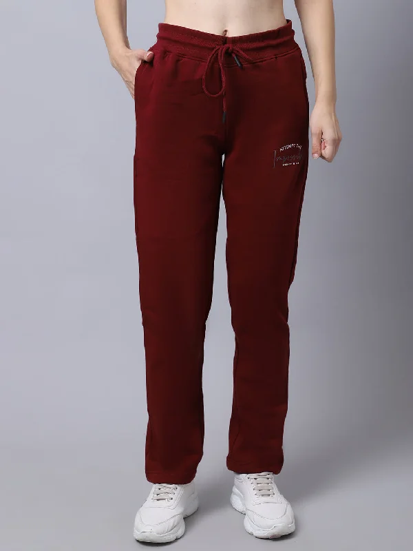 best jackets for women in 2025 -Women's Casual  Maroon Full length Mid rise Track Pants