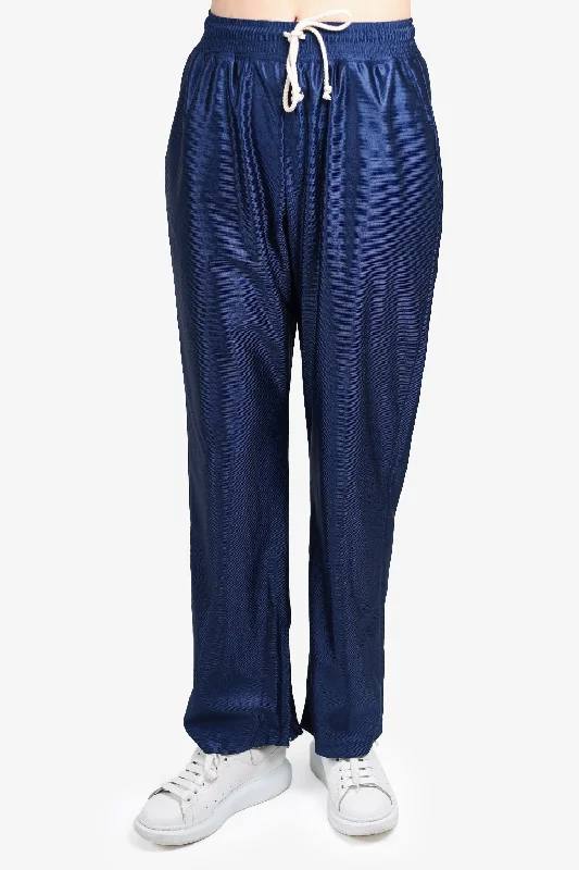 trendy women’s pants for fall fashion -Donni Navy Wide Leg Sweatpants size Small