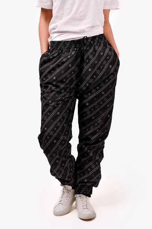 stylish women’s dresses for weekend wear -Fendi Black/White Karligraphy Track Pants Size 48 Mens