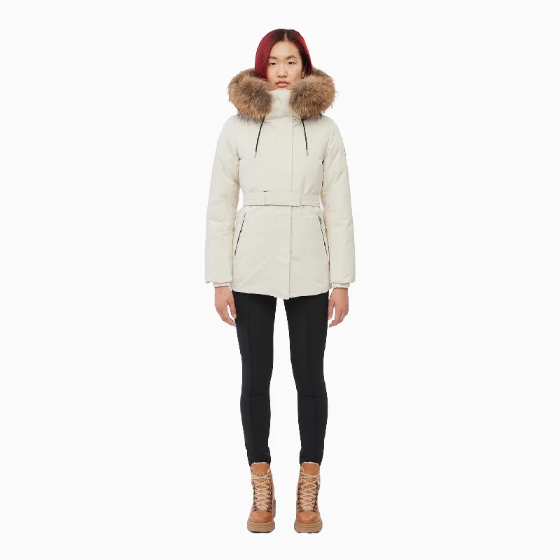 affordable women’s office dresses for work -Women's JENI 2-in-1 Down Parka with Removable Bib And Natural Fur Jacket