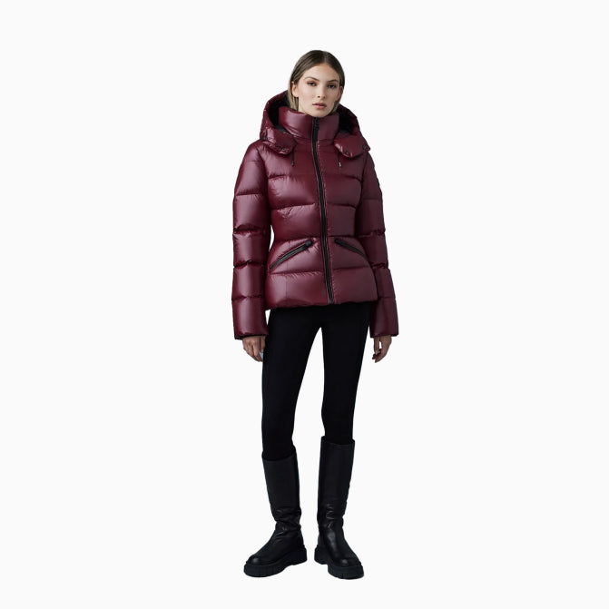 women’s wool coats for winter 2025 -Women's MADALYN Lustrous Light Down Jacket With Hood