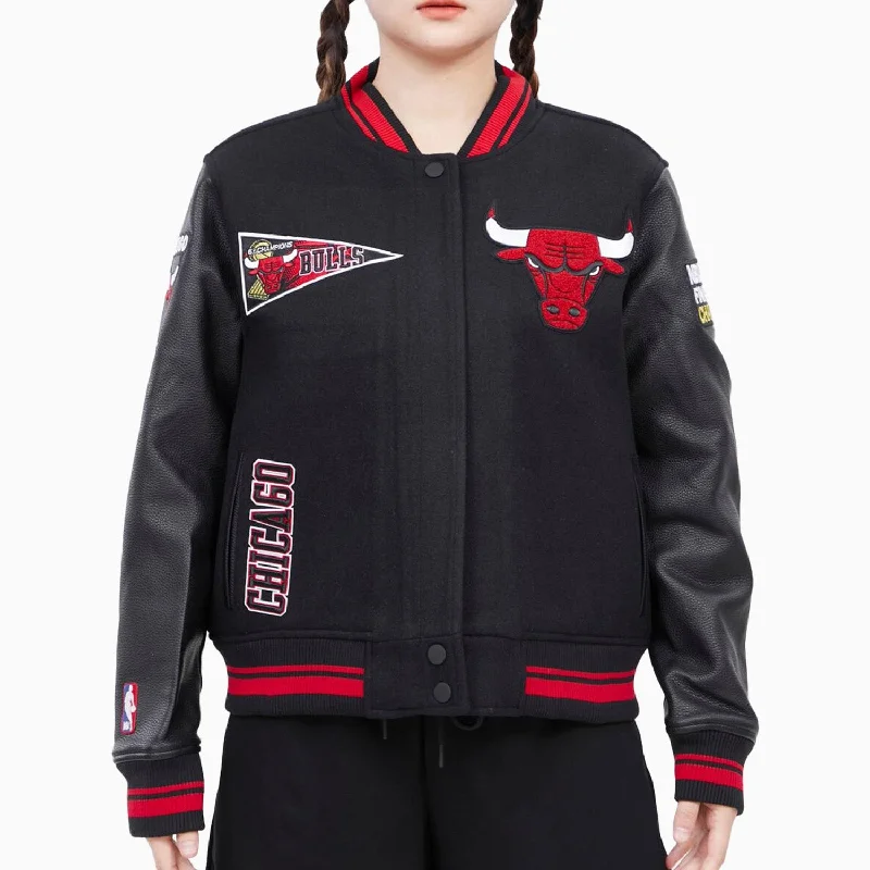 elegant women’s evening dresses for weddings -Women's Chicago Bulls Retro Classic Rib Wool Varsity Jacket