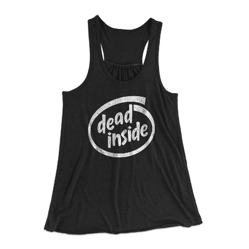 trendy women’s sweaters for winter fashion -Dead Inside Women's Flowey Tank Top