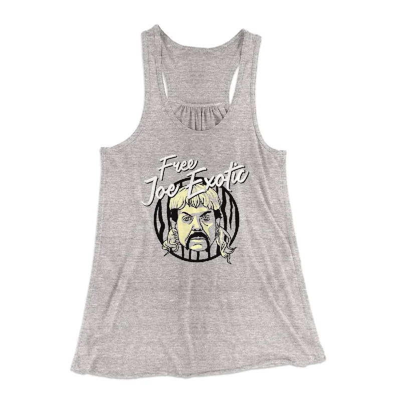 women’s high heels for office wear -Free Joe Exotic Women's Flowey Tank Top