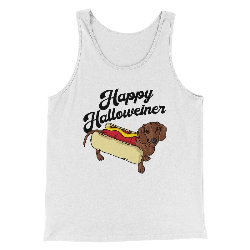 women’s skirts for office attire -Happy Hallowiener Men/Unisex Tank Top