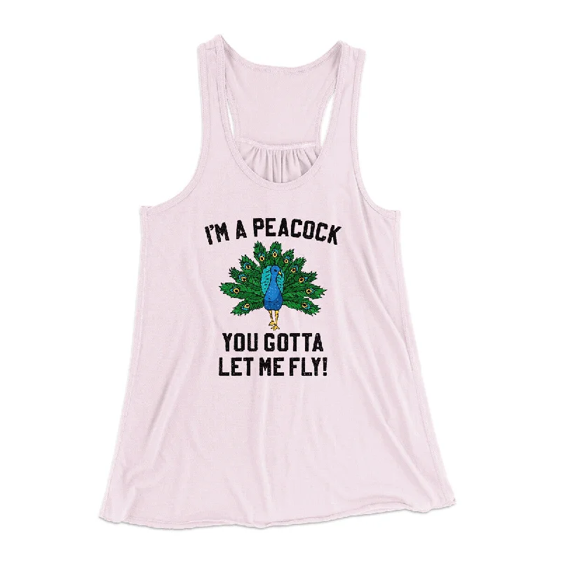 elegant women’s dresses for formal dinners -I'm A Peacock You Gotta Let Me Fly Women's Flowey Racerback Tank Top