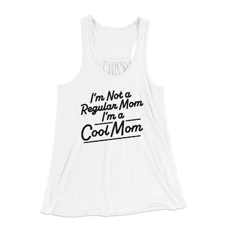 trendy women’s dresses with stripes -I'm Not A Regular Mom I'm A Cool Mom Women's Flowey Racerback Tank Top