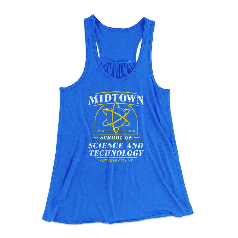 women’s stylish pants for office wear -Midtown School Of Science And Technology Women's Flowey Racerback Tank Top