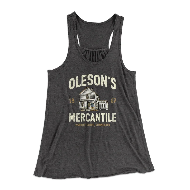 stylish women’s suits for business casual wear -Oleson's Mercantile Women's Flowey Racerback Tank Top