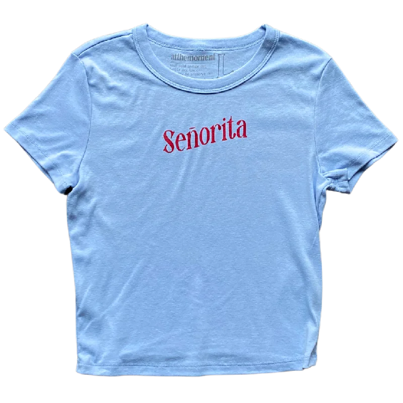 women’s trendy outerwear for 2025 -Señorita Text Women's Baby Rib