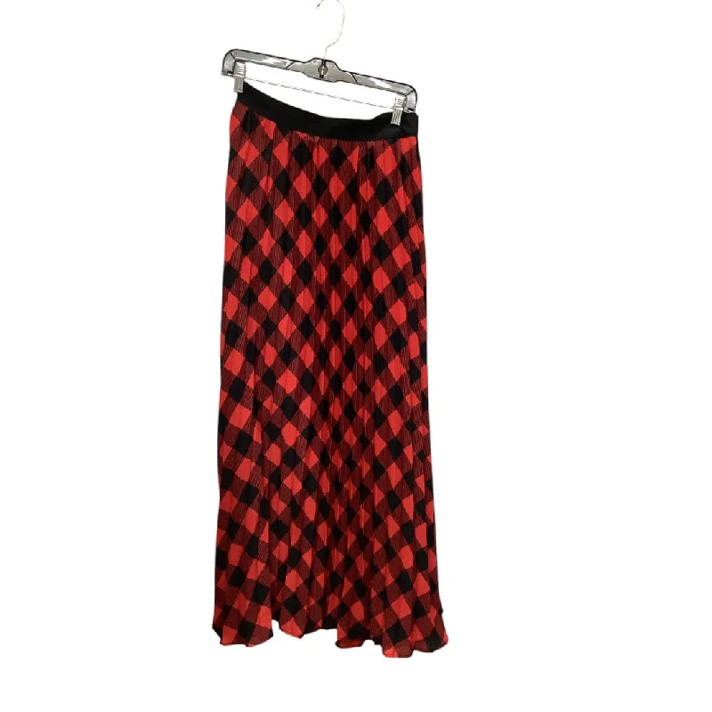 trendy women’s jackets for spring weather -Skirt Maxi By New York And Co In Black & Red, Size: 2x