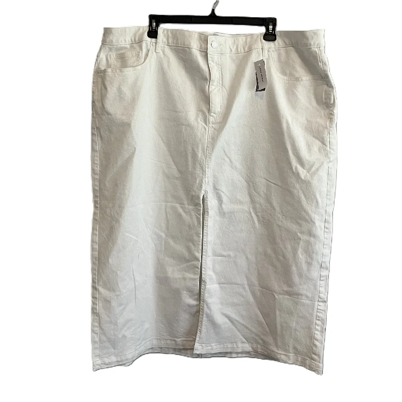 women’s trendy shorts for hot weather -Skirt Midi By Lane Bryant In White, Size: 28