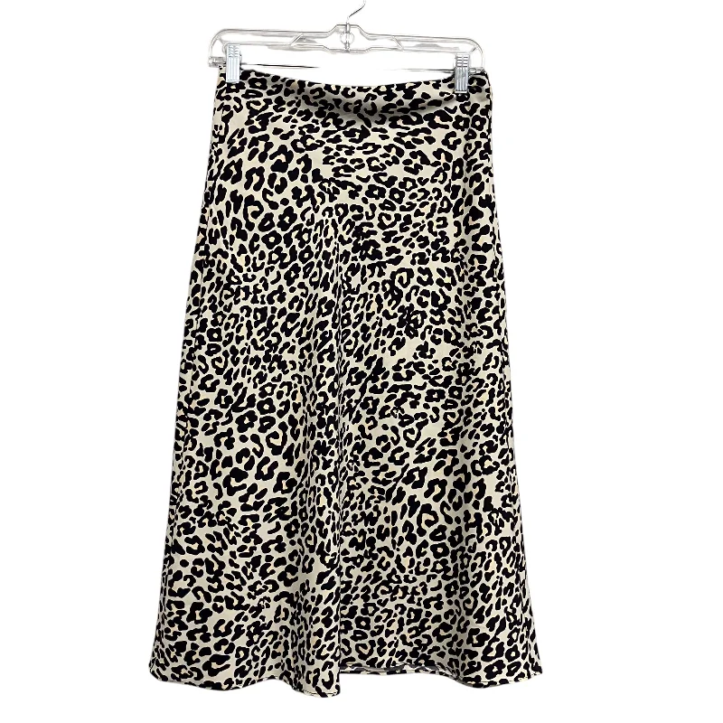 chic women’s sweatshirts for fall and winter -Skirt Midi By Loft In Animal Print, Size:6