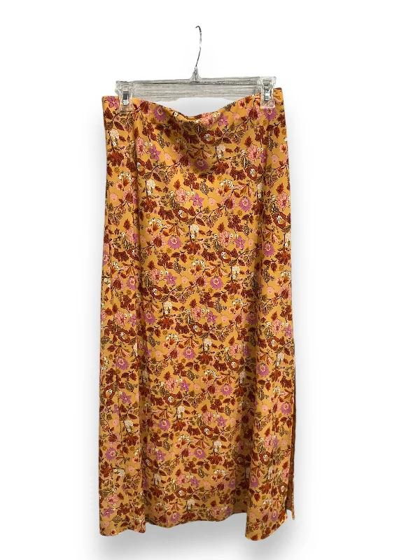 women’s soft and cozy cardigans for fall -Skirt Midi By Loft In Floral Print, Size: S