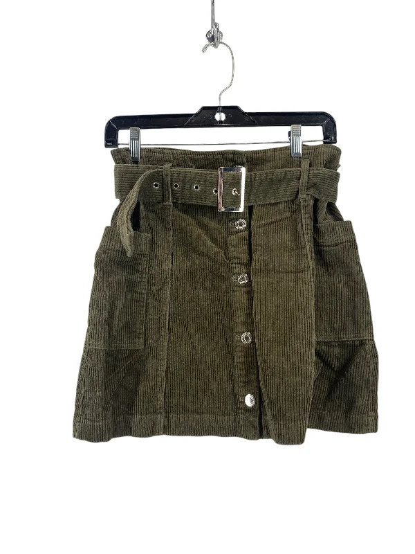 trendy women’s jackets for winter style -Skirt Mini & Short By Top Shop In Green, Size: 6