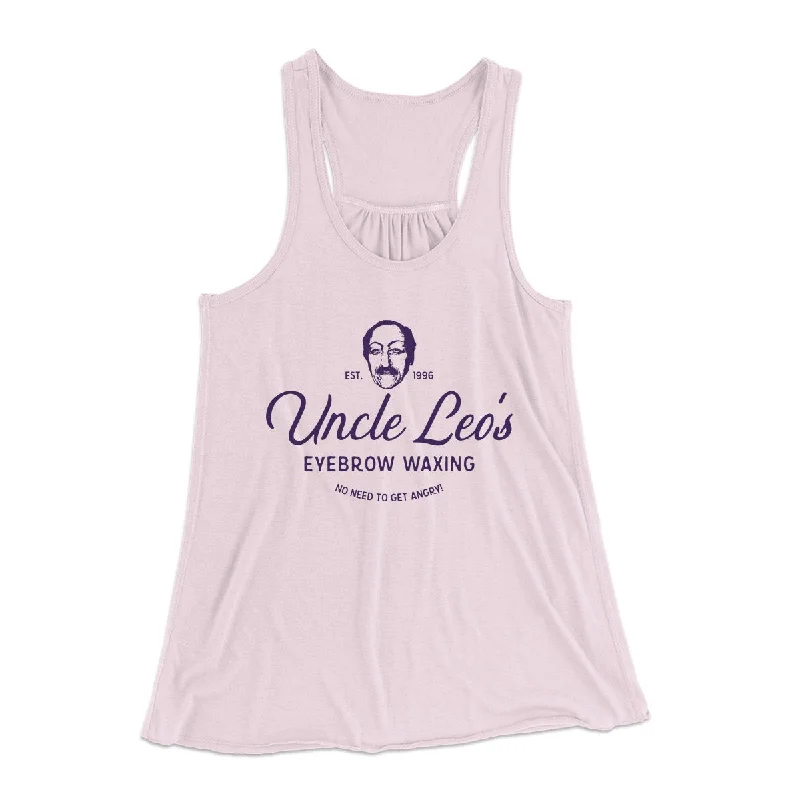 women’s fashion dresses for all occasions -Uncle Leo's Eyebrow Waxing Women's Flowey Tank Top