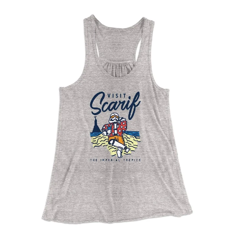 women’s stylish cardigans for layering -Visit Scarif Women's Flowey Tank Top