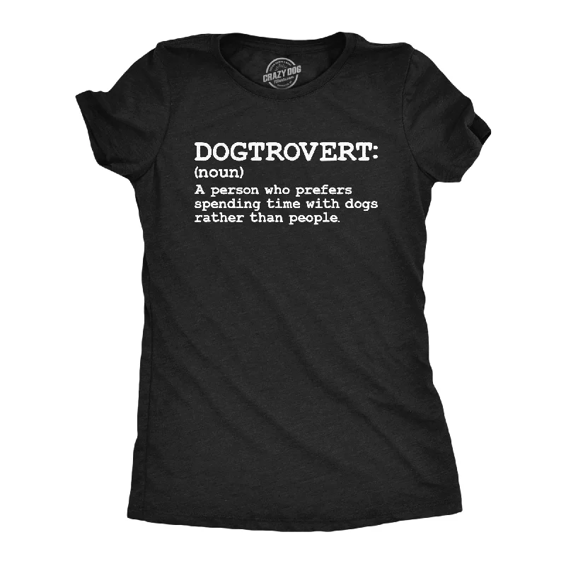 women’s casual outfits for travel -Womens Dogtrovert Definition Funny T Shirt Sarcastic Dog Lover Tee For Ladies