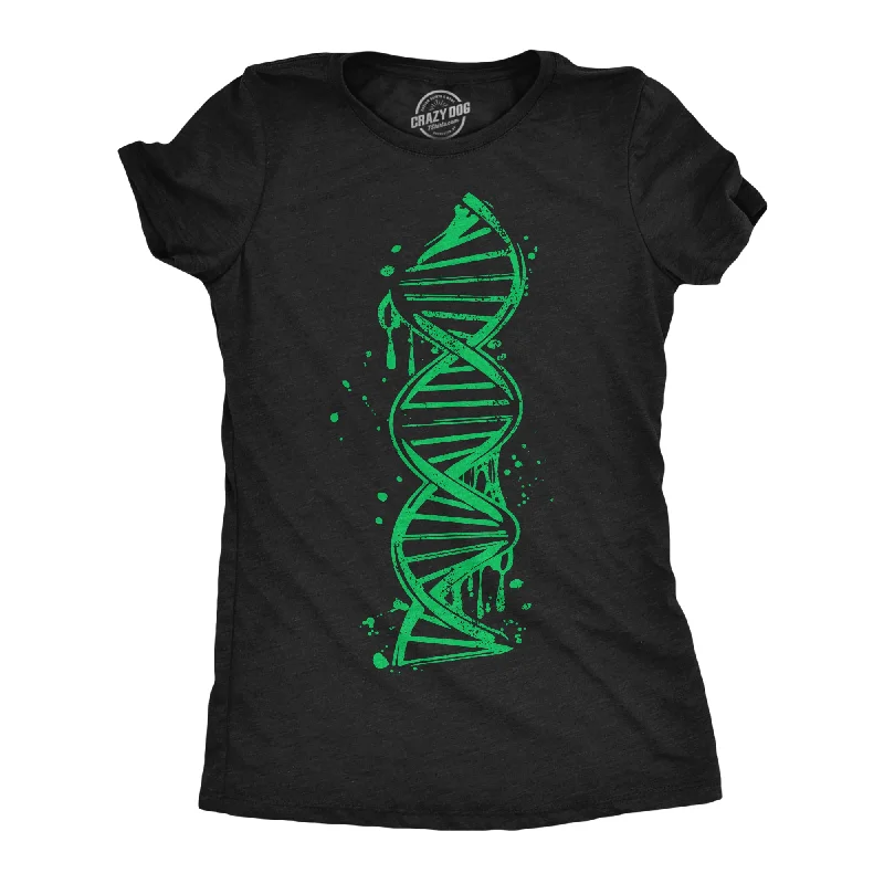 elegant women’s dresses for formal dinners -Womens Drippy DNA Funny T Shirts Science Graphic Tee For Ladies