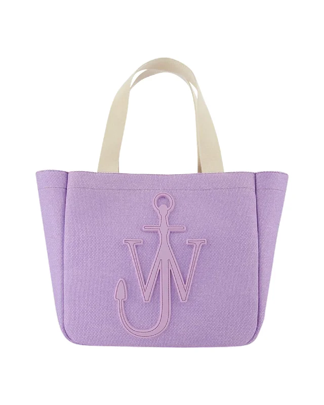 women’s bags with detachable straps -Cabas Tote Bag - J.W. Anderson -  Lilac - Cotton