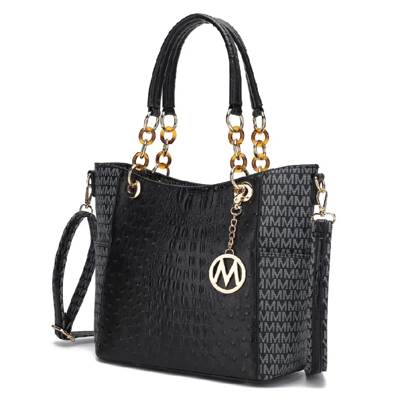 women’s handbags with metal embellishments -Miriam Signature Vegan Leather Tote Handbag