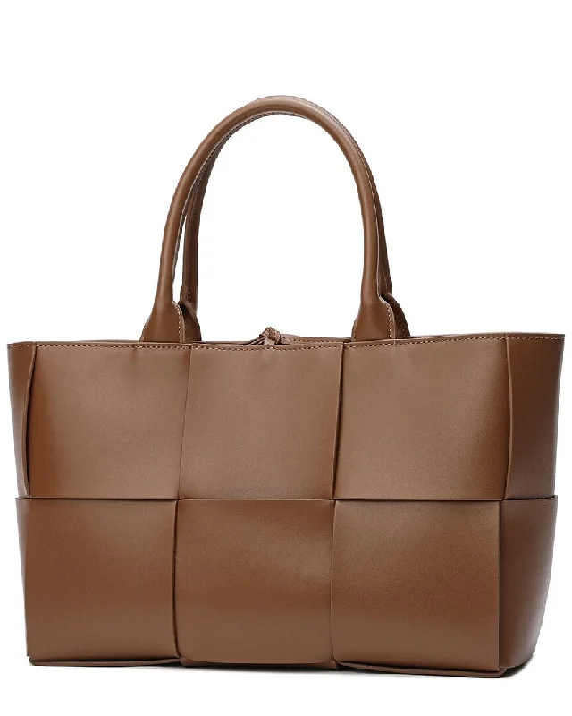 elegant handbags for women’s formal events -Tiffany & Fred Woven Smooth Leather Tote