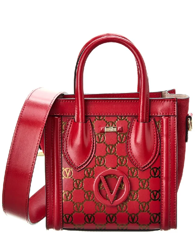 casual handbags for women with zip closure -Valentino by Mario Valentino Eva Monogram Leather Tote