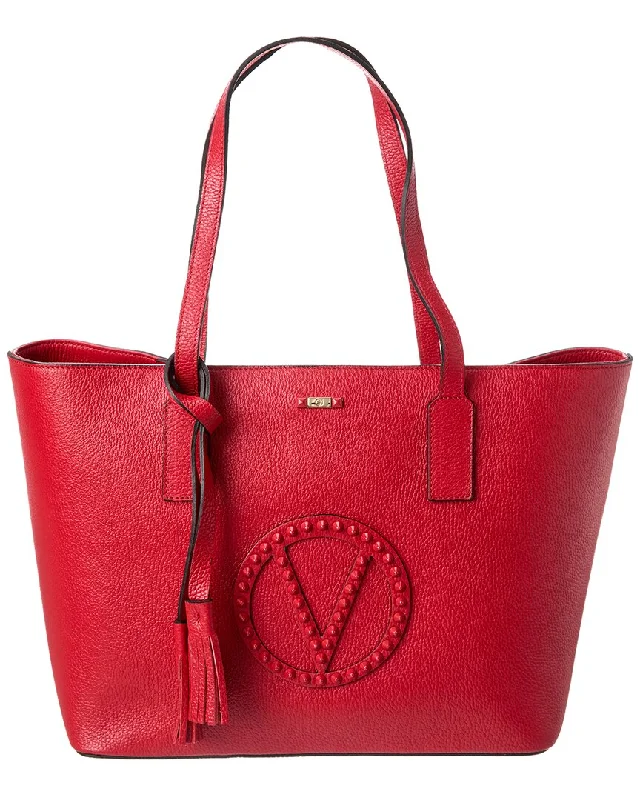 practical women’s handbags for all occasions -Valentino by Mario Valentino Soho Rock Leather Tote