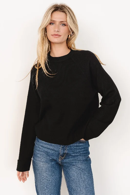 best women’s casual dresses for everyday wear -Helena Knit Sweater | Black