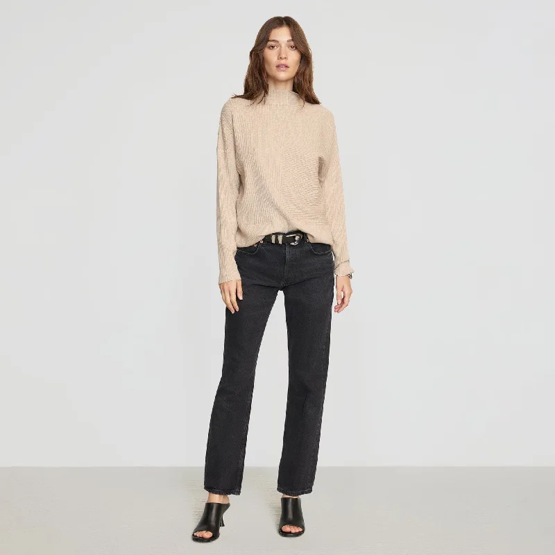 women’s casual outfits for travel -Juliana Directional Ribbed Sweater | Heather Oatmeal