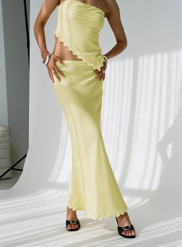 women’s dresses for formal parties -Silvershore Maxi Skirt Yellow