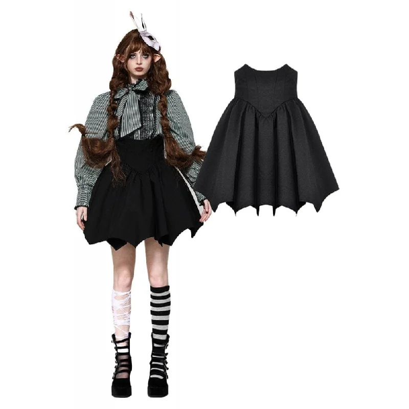 women’s stylish leggings for workouts -Women's Gothic Lolita Batwing High-waisted Short Skirt