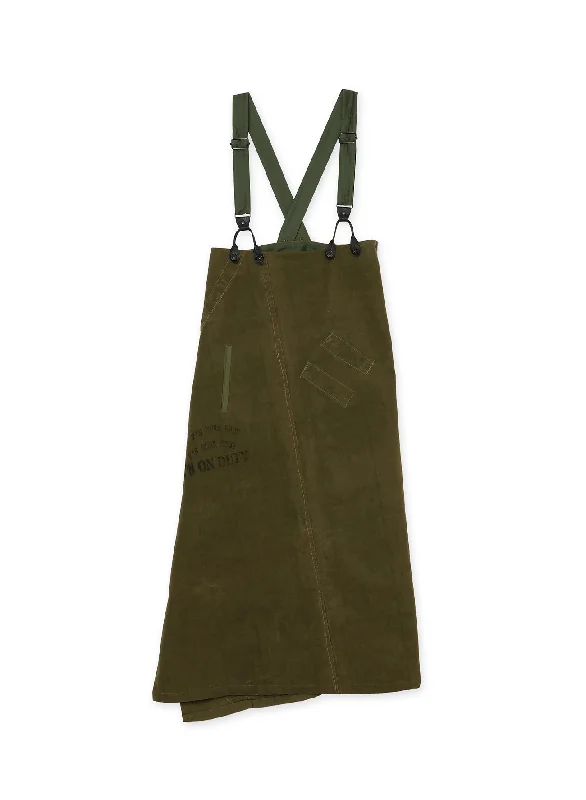 women’s workout wear for comfortable fitness -MILITARY TENT CLOTH SUSPENDERS SKIRT